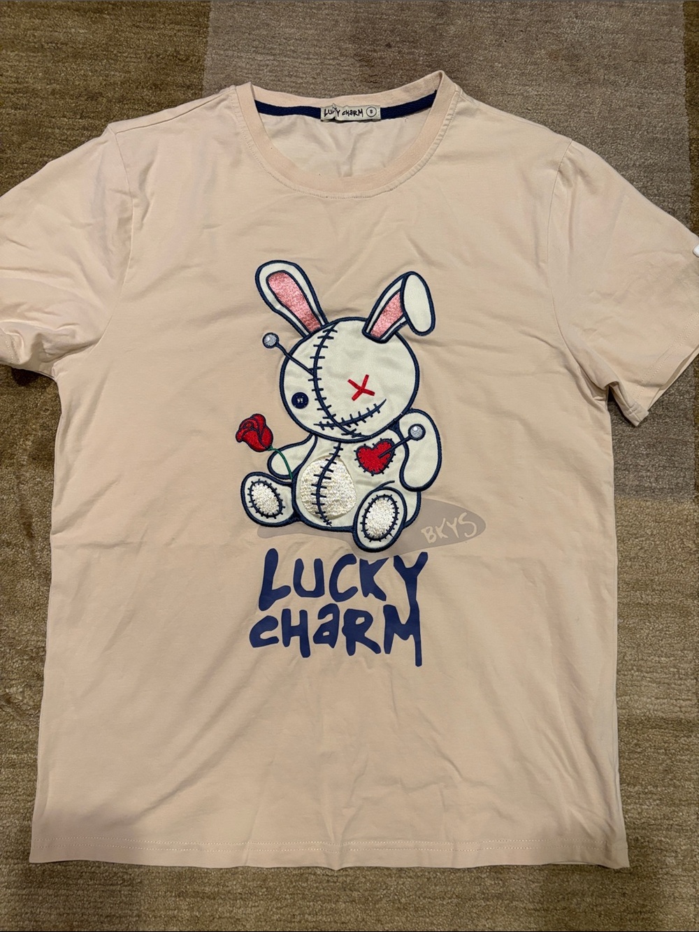 Lucky Charm Bunny Light Tan Graphic Tee